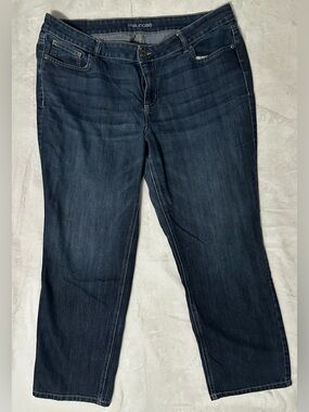 18w Short Maurices Dark Blue Straight-Leg Women’s Jeans